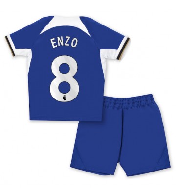 Chelsea Enzo Fernandez #8 Koszulka Podstawowych Dziecięca 2023-24 Krótki Rękaw (+ Krótkie spodenki)